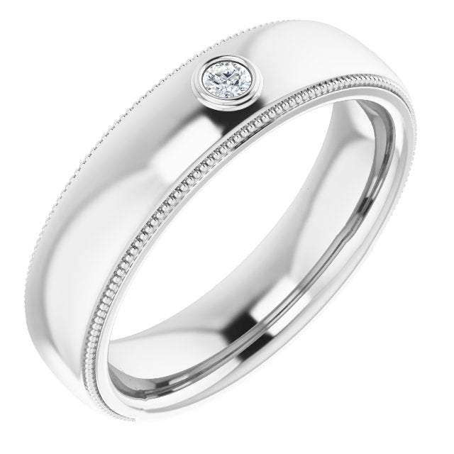 14K White .06 CTW Diamond Ring