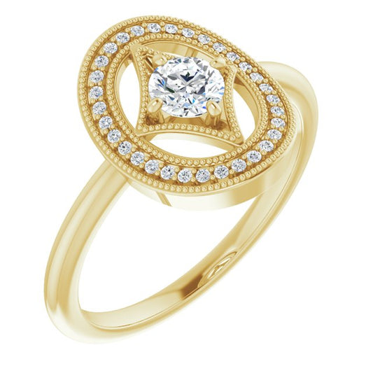 14K Yellow 1/3 CTW Diamond Ring