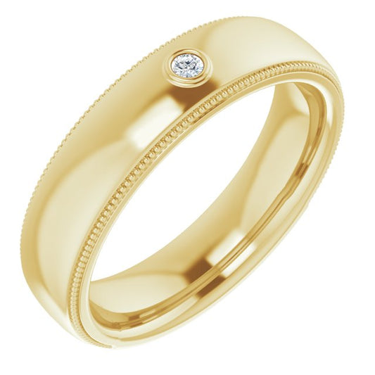 14K Yellow .03 CTW Diamond Ring