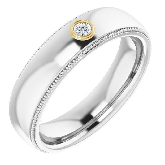 14K White & Yellow .06 CTW Diamond Ring
