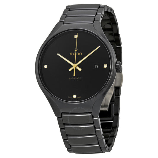 Rado True Black Dial Black Ceramic Watch
