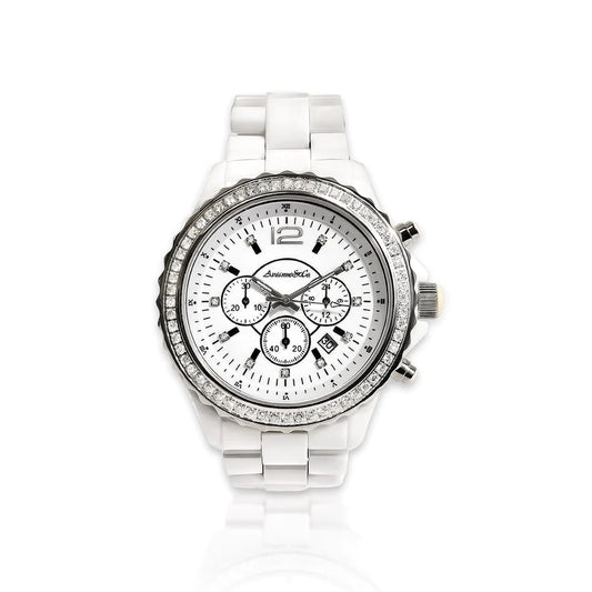 Avianne & Co Ceramic White Diamond Watch